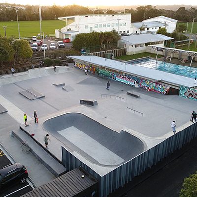 Birkenhead Skate Park construction